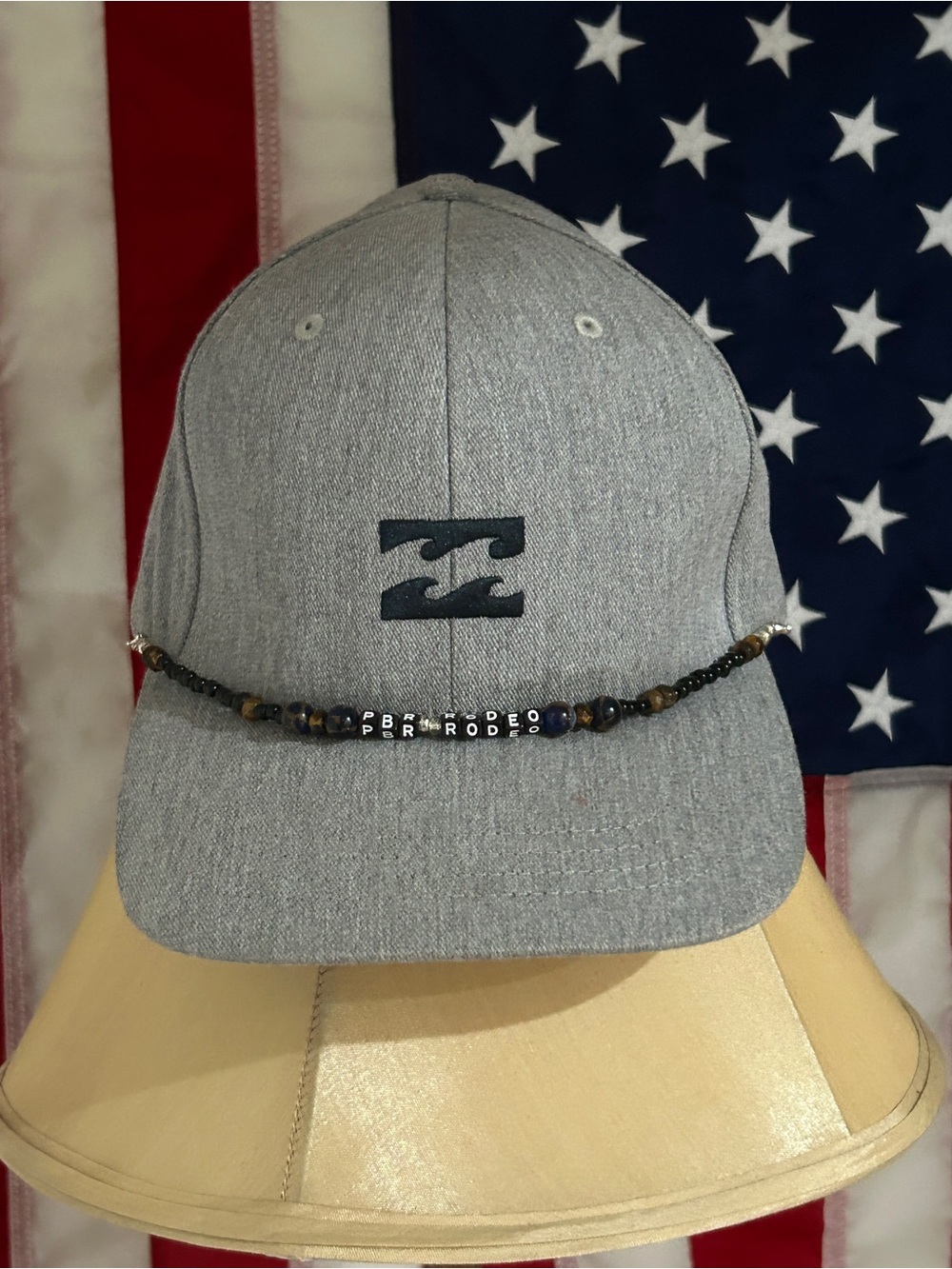 Beaded hat chain PBR Rodeo handmade brand new